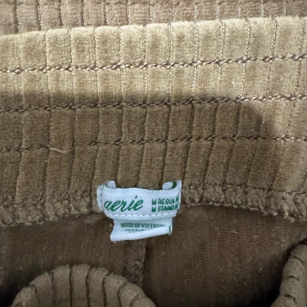 aerie Olive Green Corduroy Flare Pants - Picture 2 of 6
